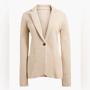 J. Crew Factory Schoolboy Sweater-Blazer 100% Cotton (Heather Light Khaki)